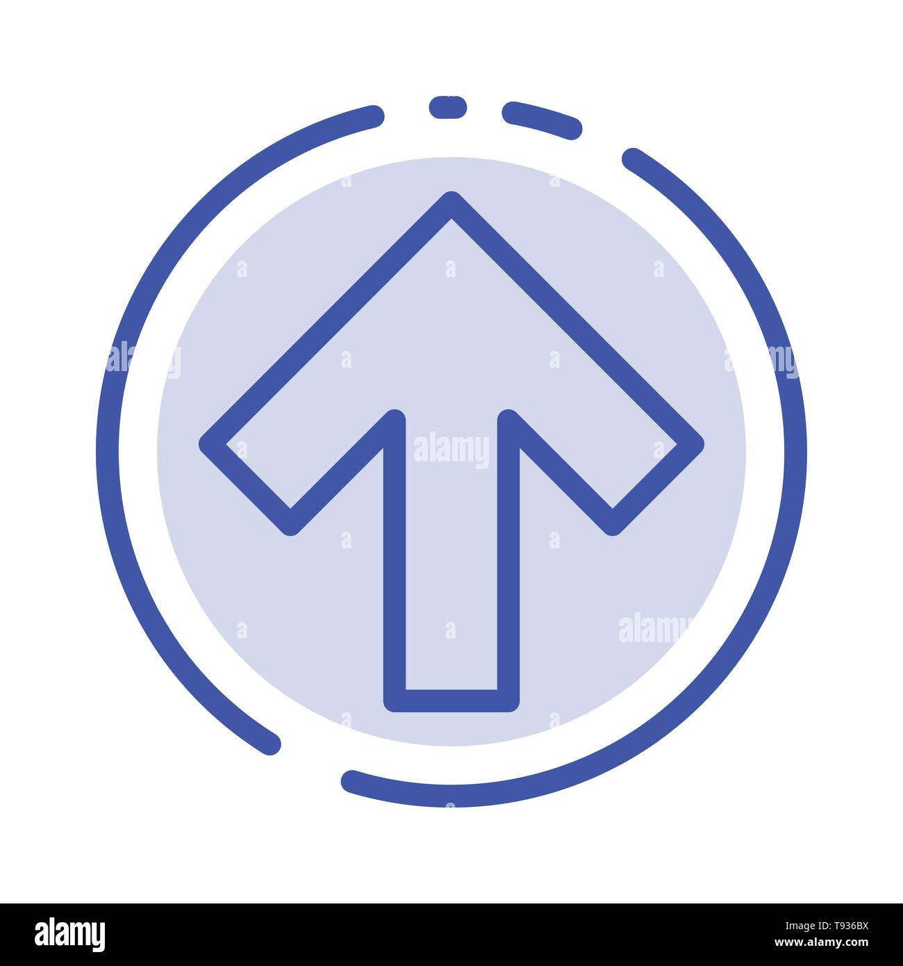 Arrow, Up, Forward Blue Dotted Line Line Icon Stock Vector Image & Art