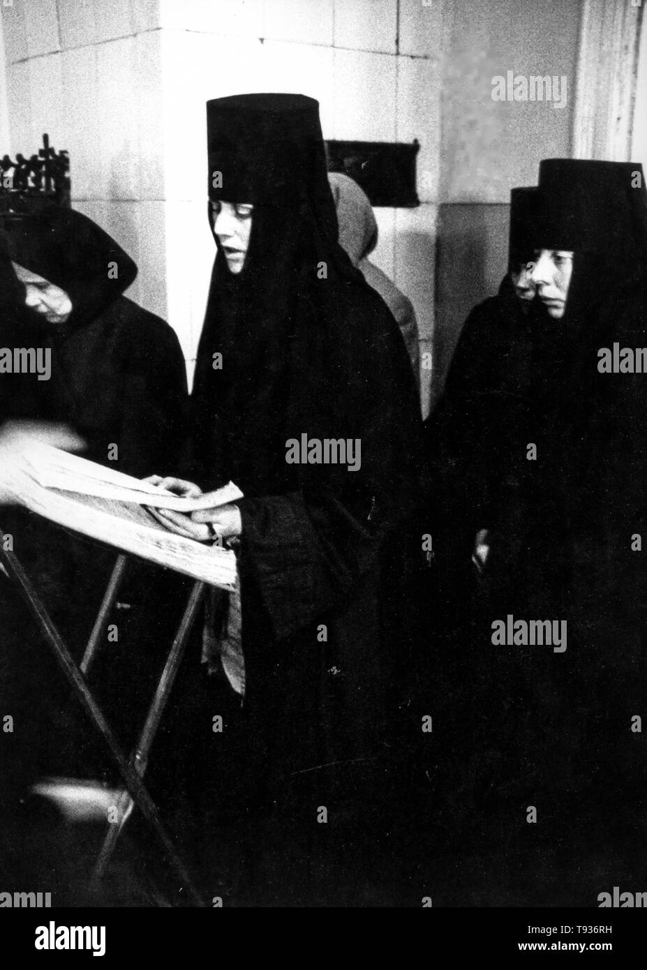 ex ussr, tallinn, orthodox monks, 70s Stock Photo