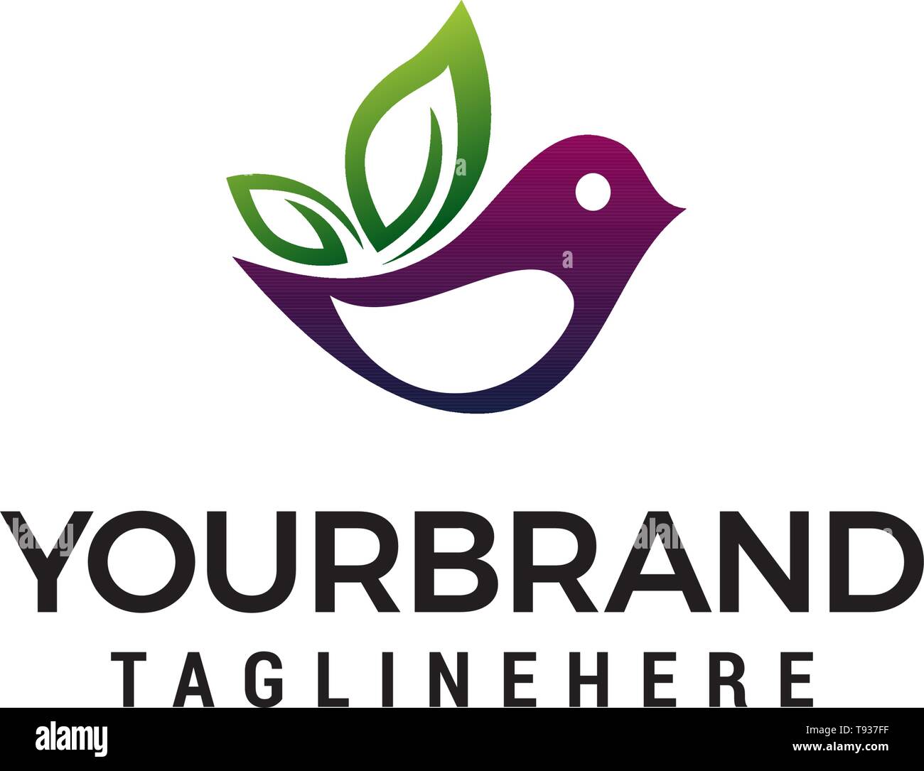bird leaf logo design concept template vector Stock Vector Image & Art ...