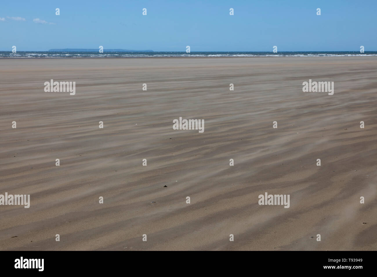 Saunton Sands, Devon, England, UK. Island of Lundy can be seen in the distance. Stock Photo