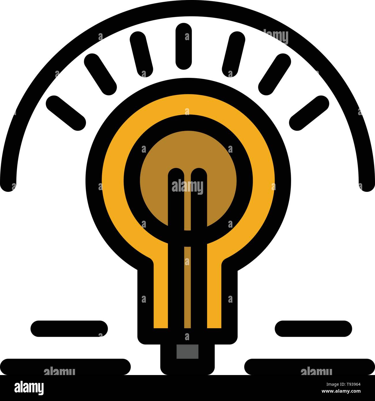Bulb Light Light Bulb Tips Flat Color Icon Vector Icon Banner