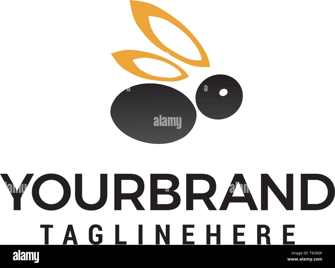 rabbit logo design concept template vector Stock Vector
