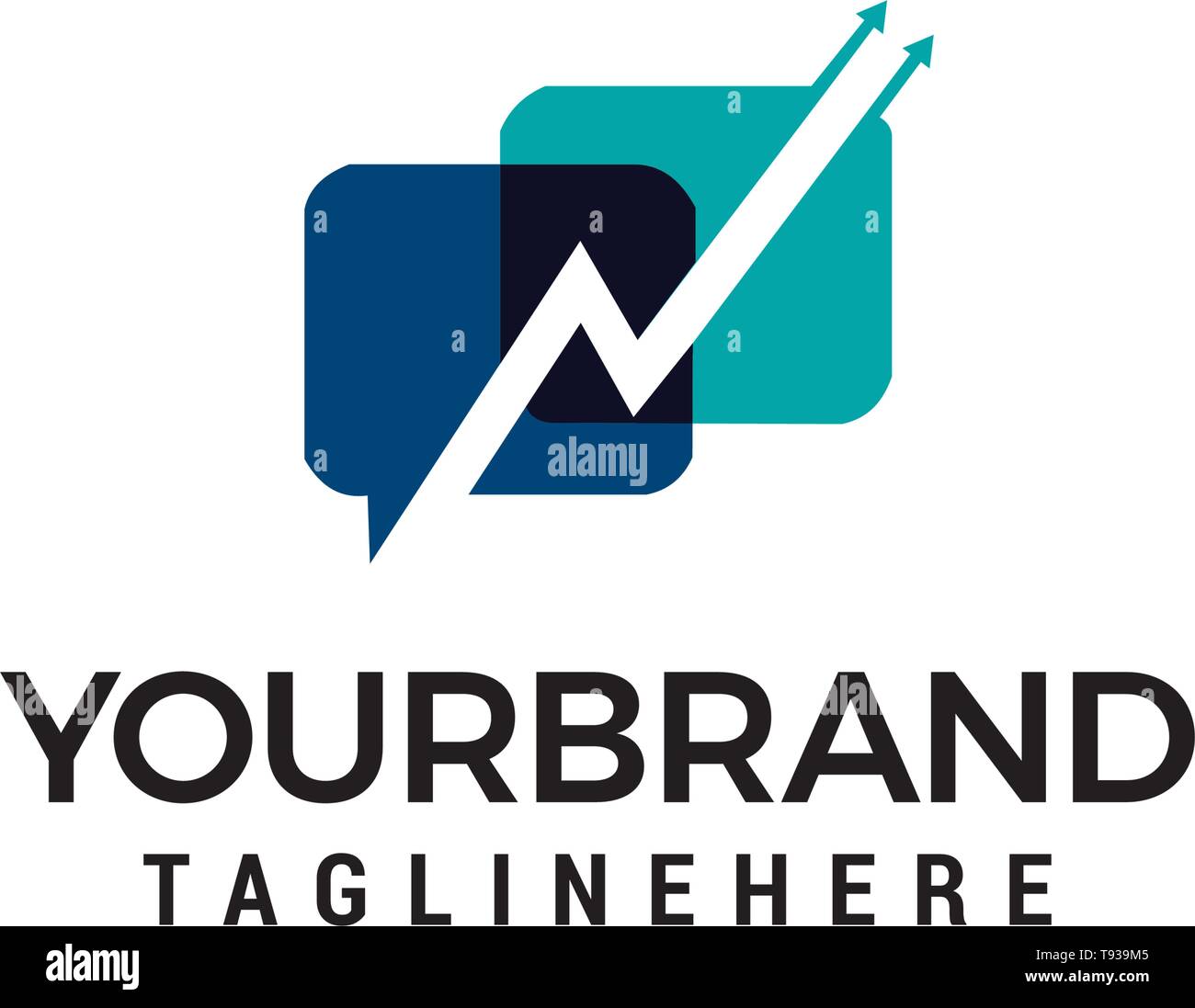 talk faster logo design concept template vector Stock Vector