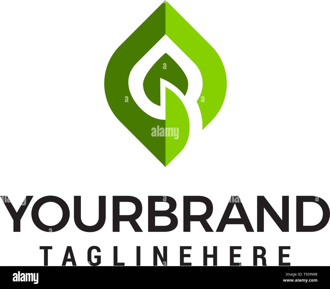 leaf logo design concept template vector Stock Vector Image & Art - Alamy