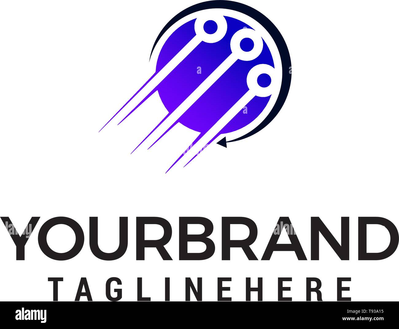 technology logo design concept template vector Stock Vector Image & Art ...