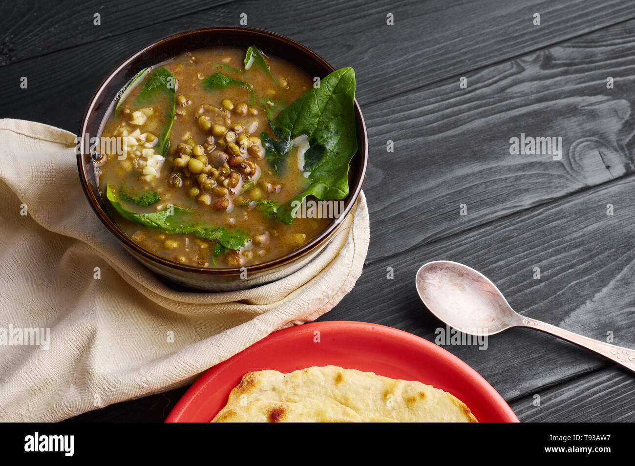 Indian spinach mung bean dhal hires stock photography and images Alamy