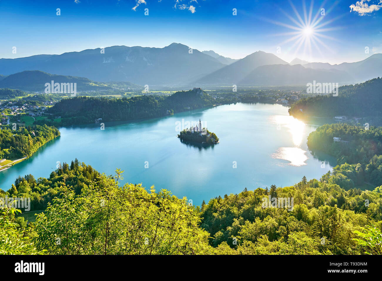 Lake Bled, Julian Alps, Slovenia Stock Photo Alamy