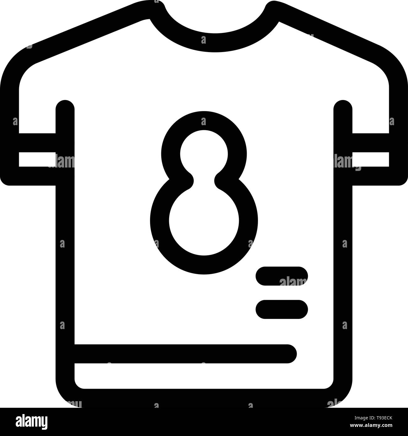 Number 8 shirt icon