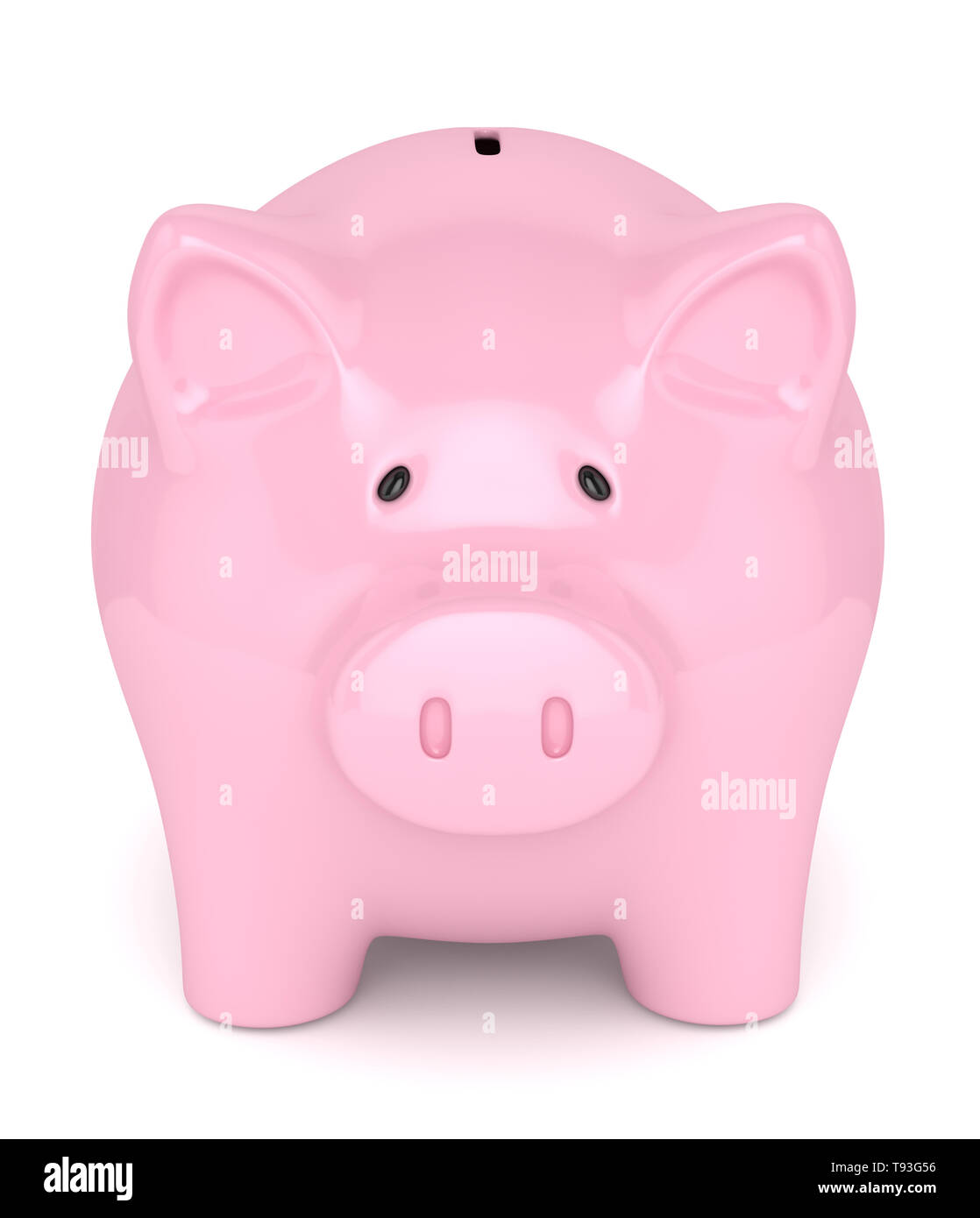3d render of piggy bank over white background Stock Photo - Alamy
