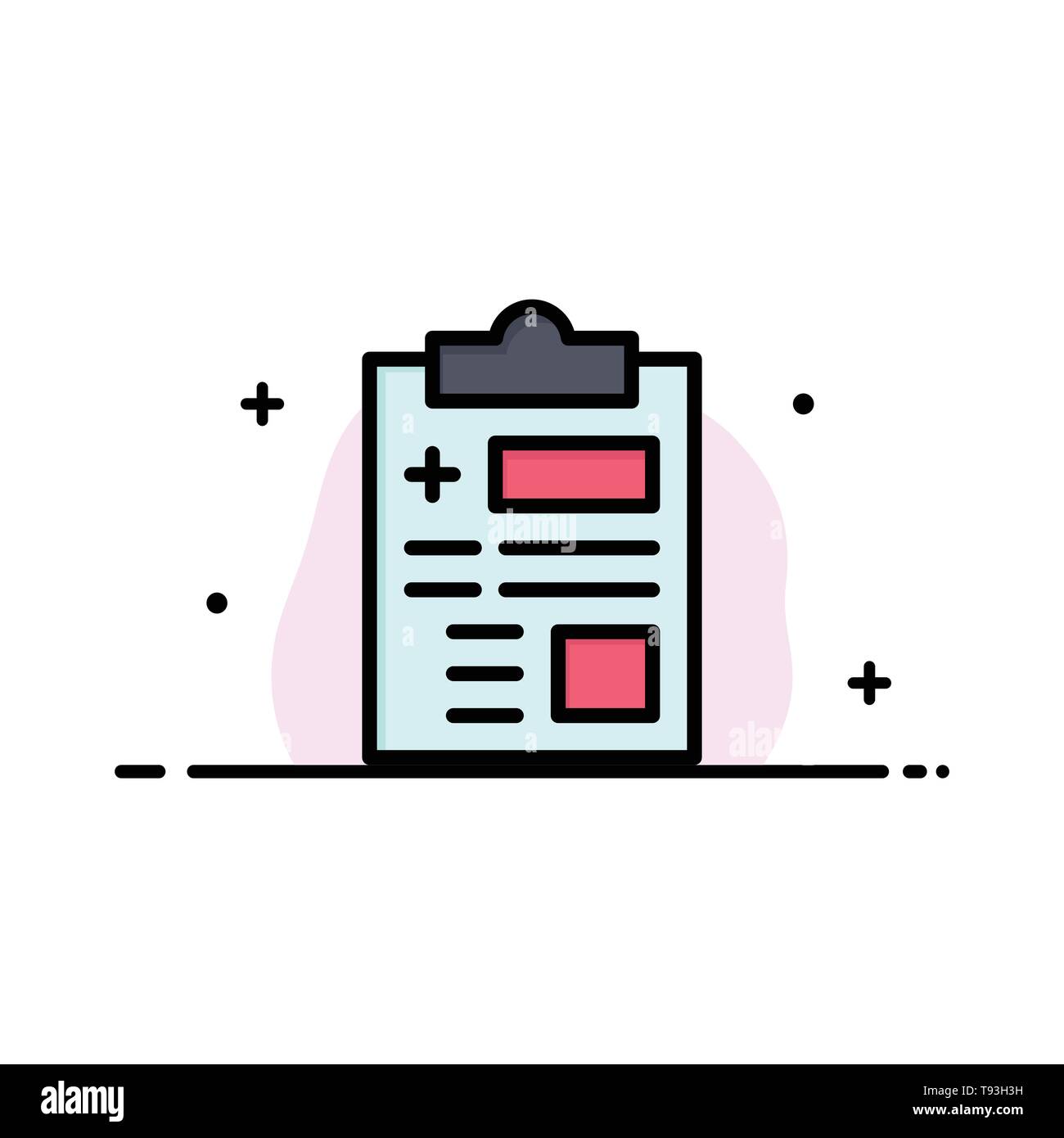 Report Record Health Healthcare Business Flat Line Filled Icon