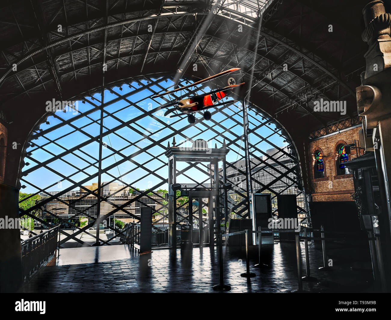 Hall of old Seville railway Station. Interior architecture of Plaza de Armas old train station