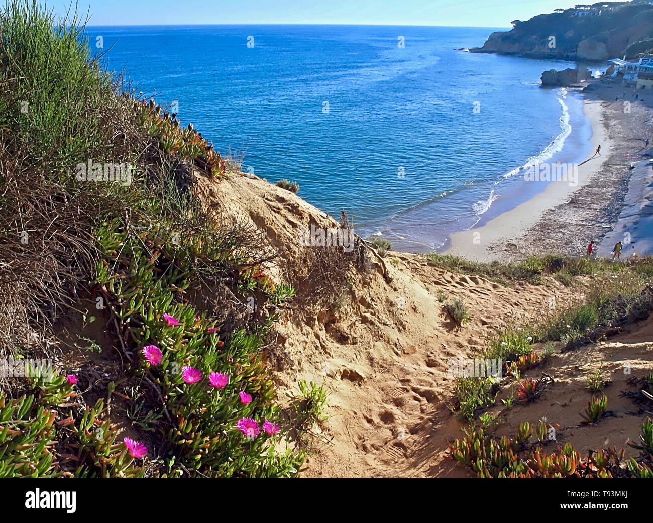 Beautiful seascape in Olhos de Agua near Albufeira at the Algarve coast