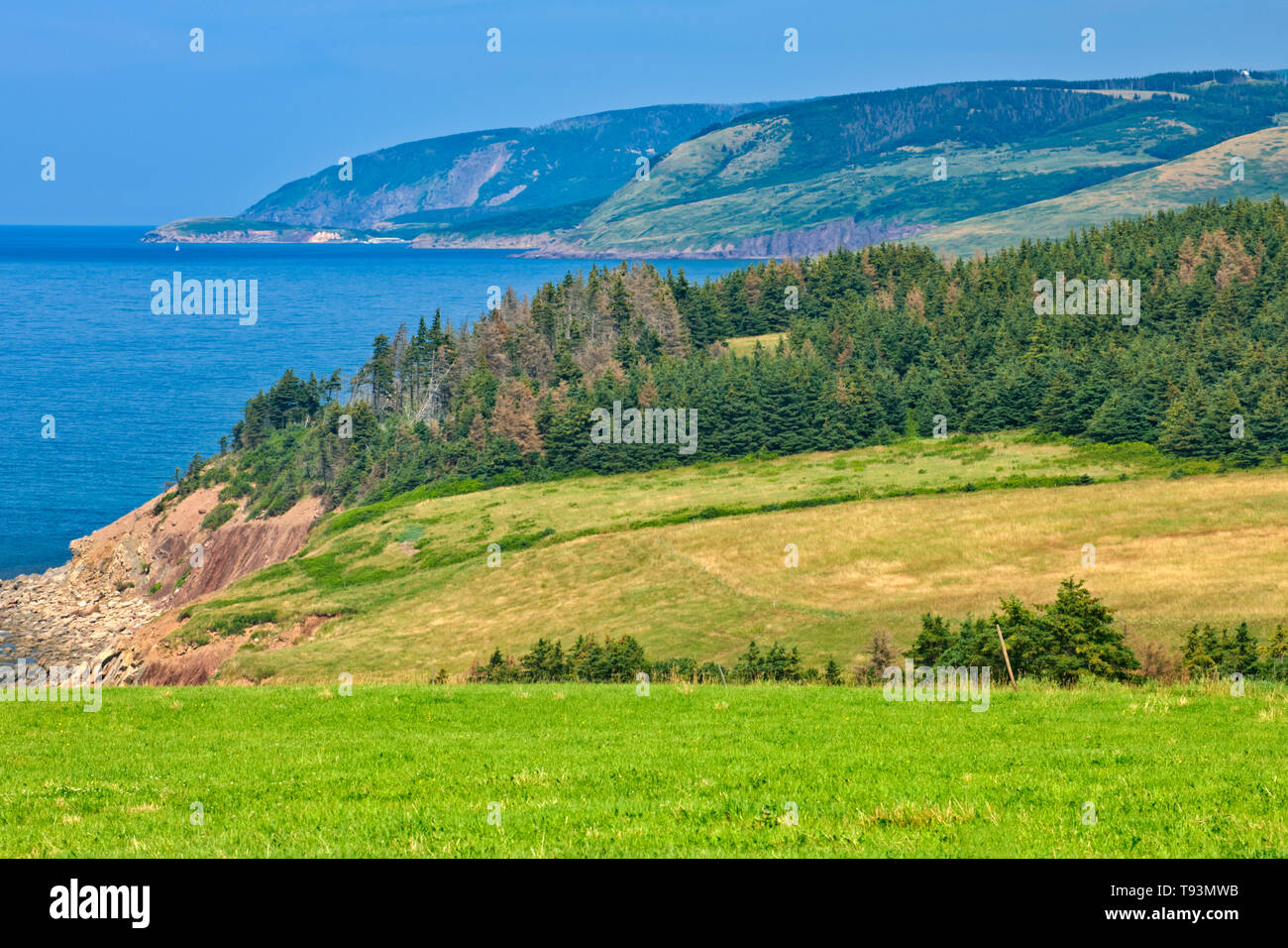 Cabot Trail. Cape Breton Island. Appalachian Mountain chain. Mabou Nova ...