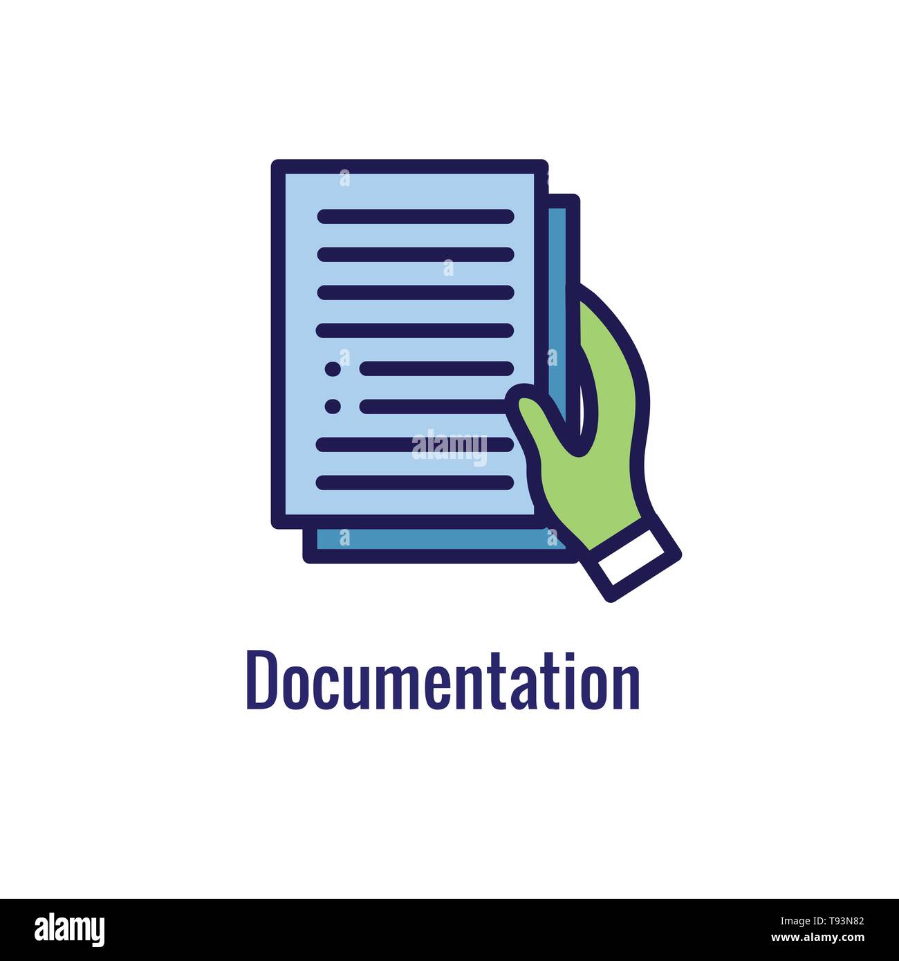 New Business Process Icon | Documentation phase Stock Vector Image ...