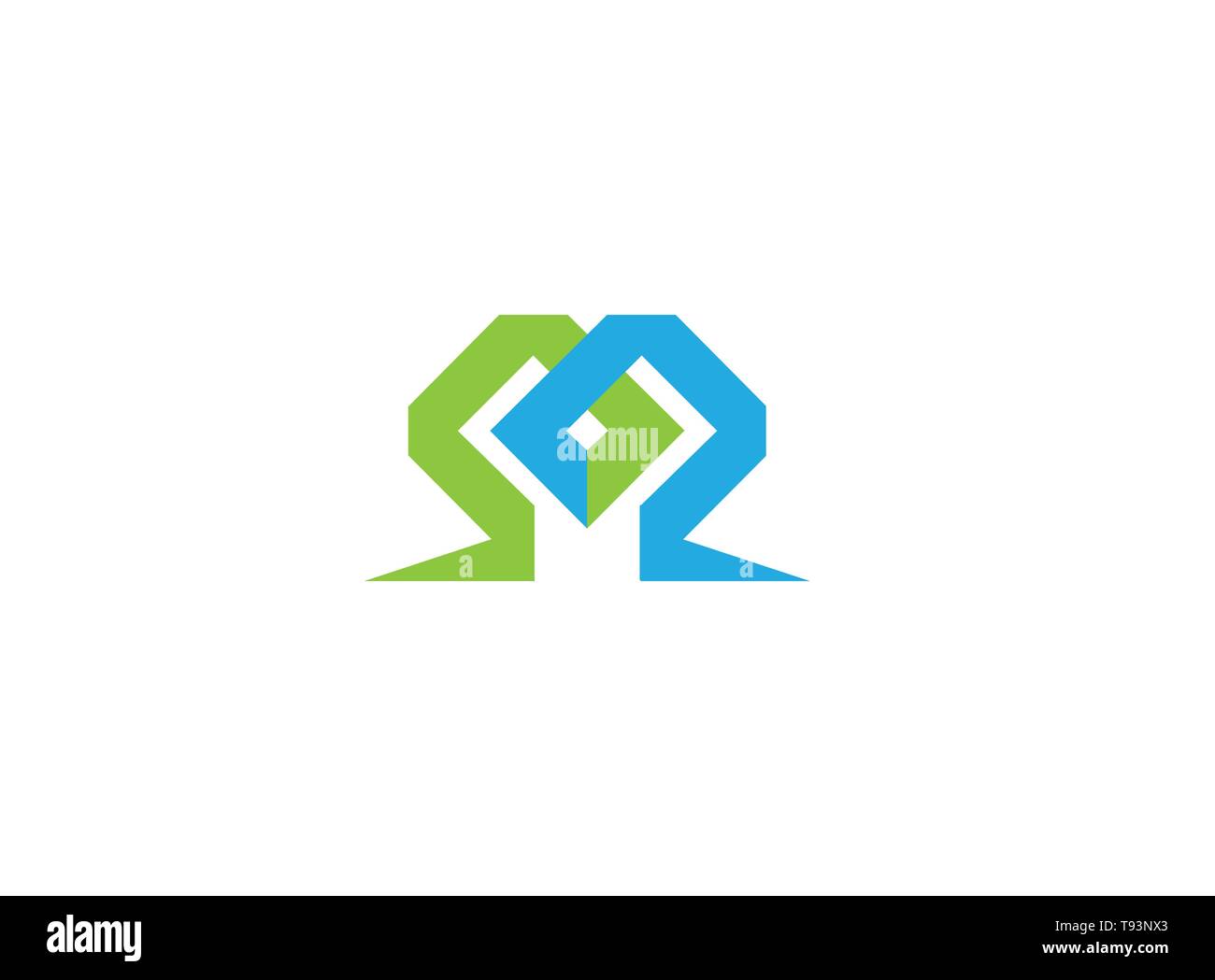 Labyrinth technology symbol for logo design Stock Vector