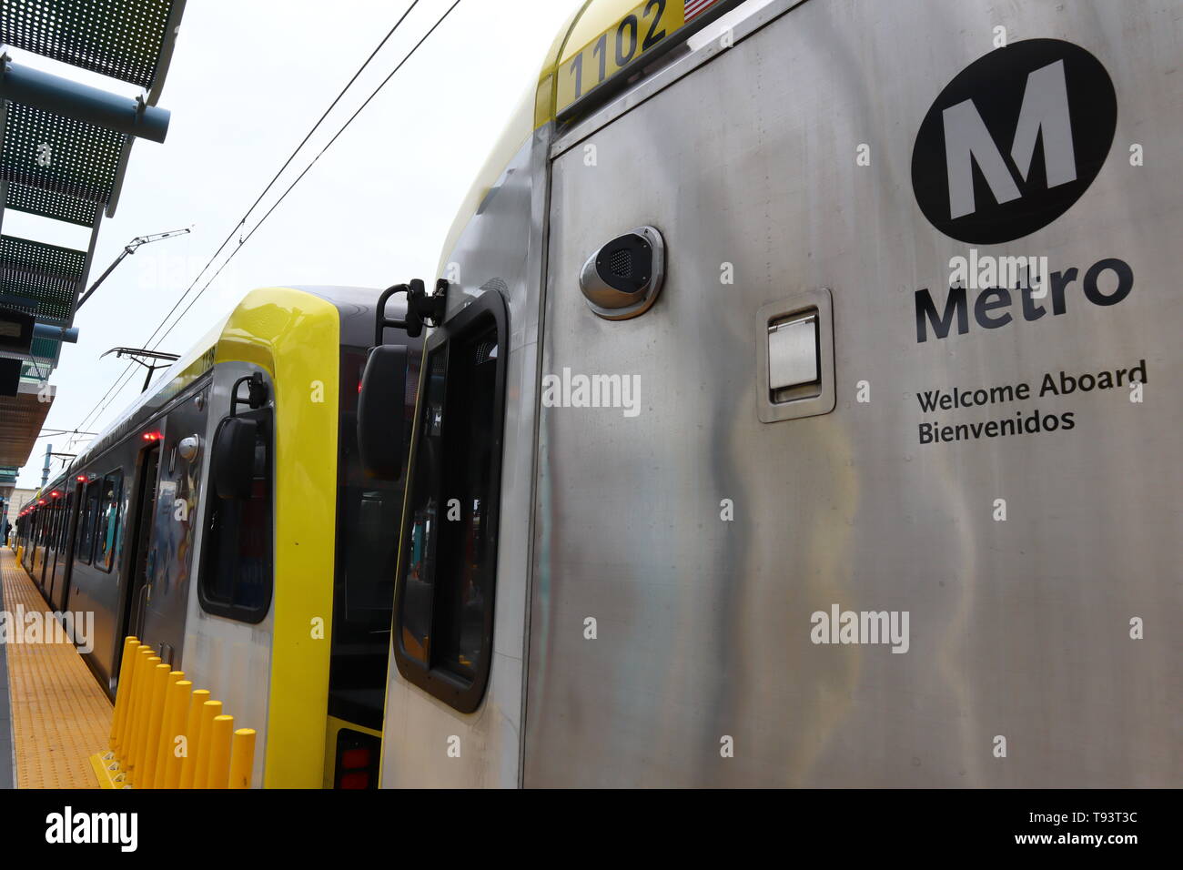 view of Los Angeles Metro Rail Public Transport of Los Angeles County