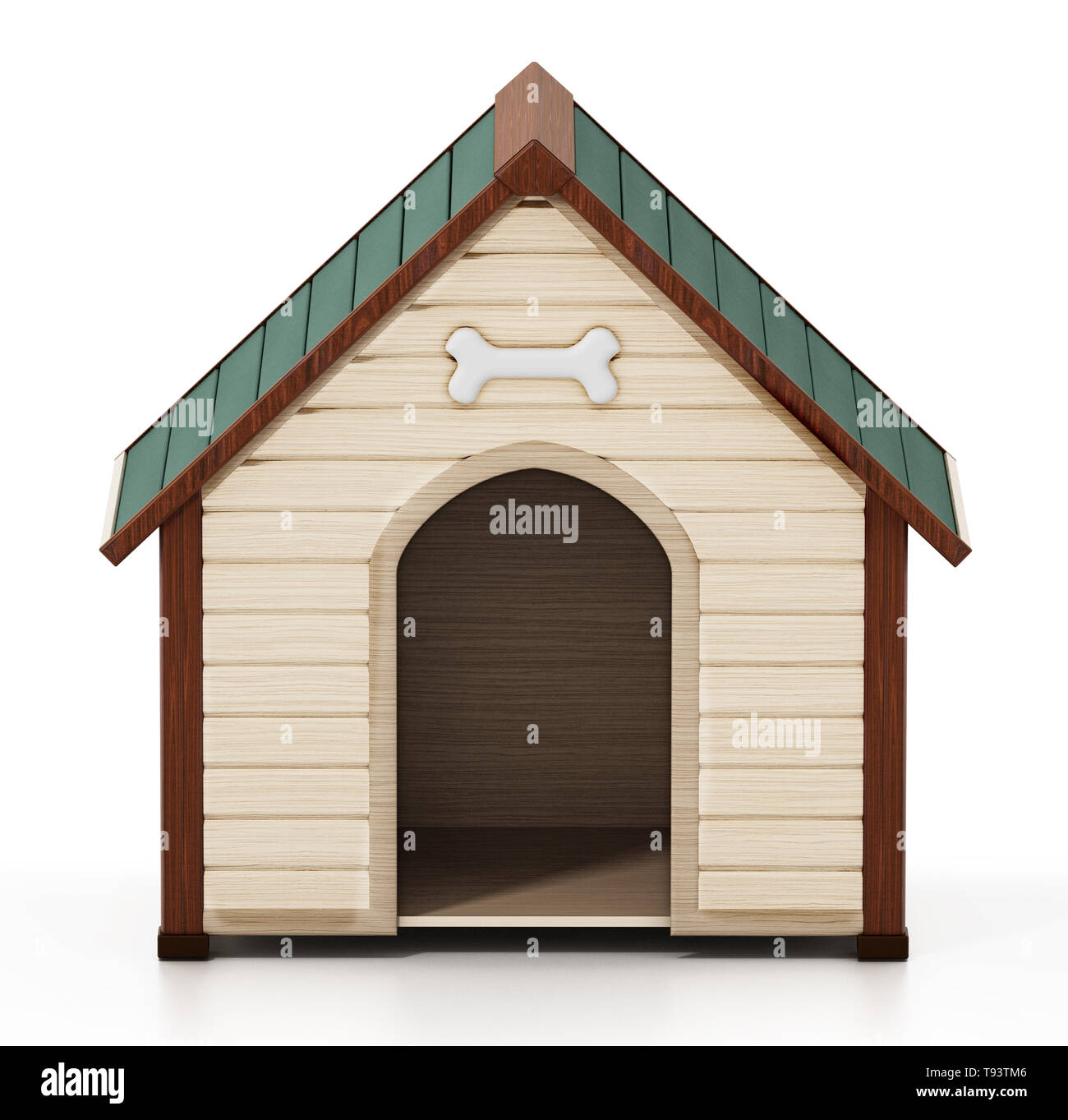 Doghouse isolated on white background. 3D illustration Stock Photo Alamy