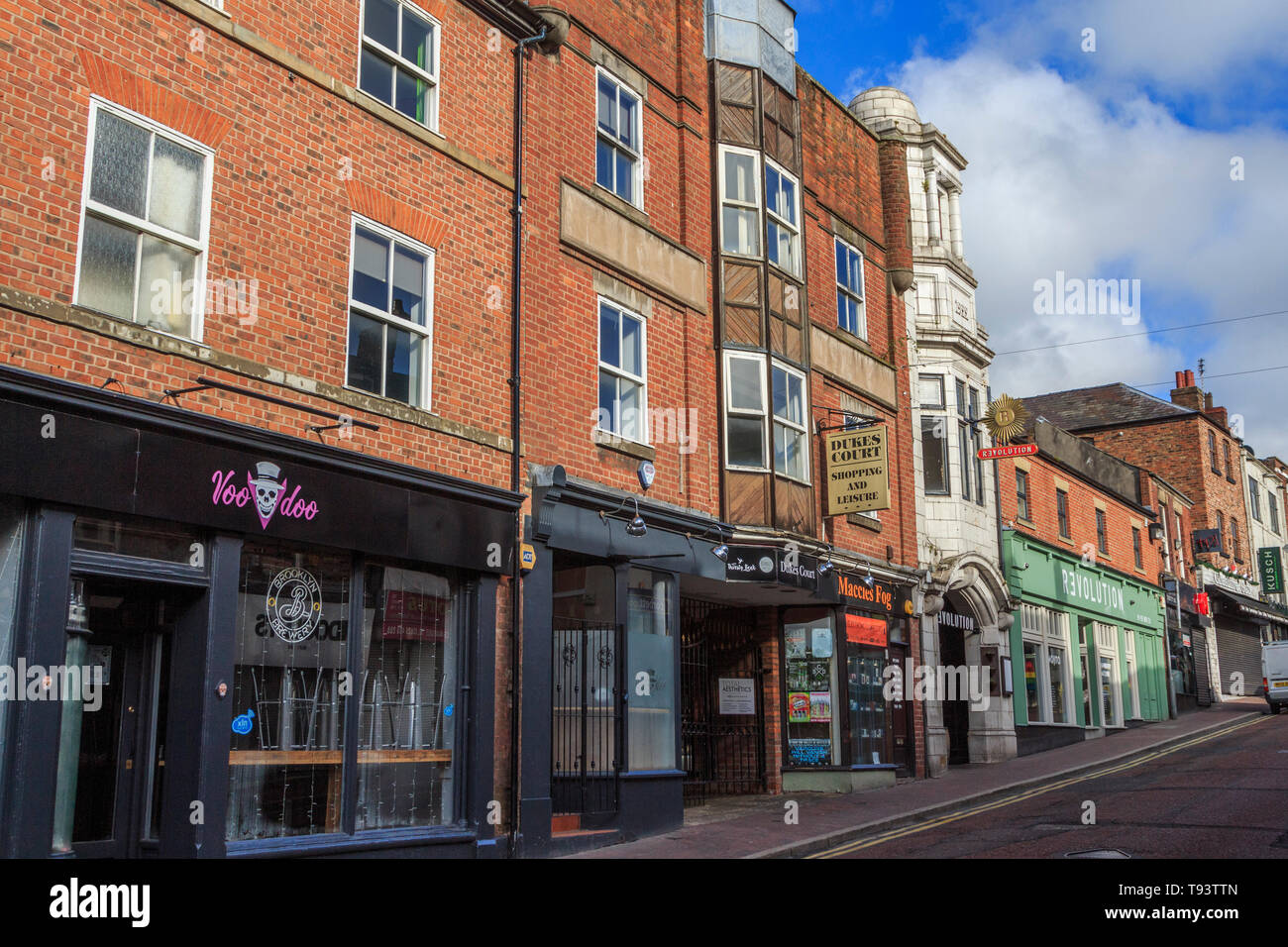 Macclesfield town centre high street hires stock photography and