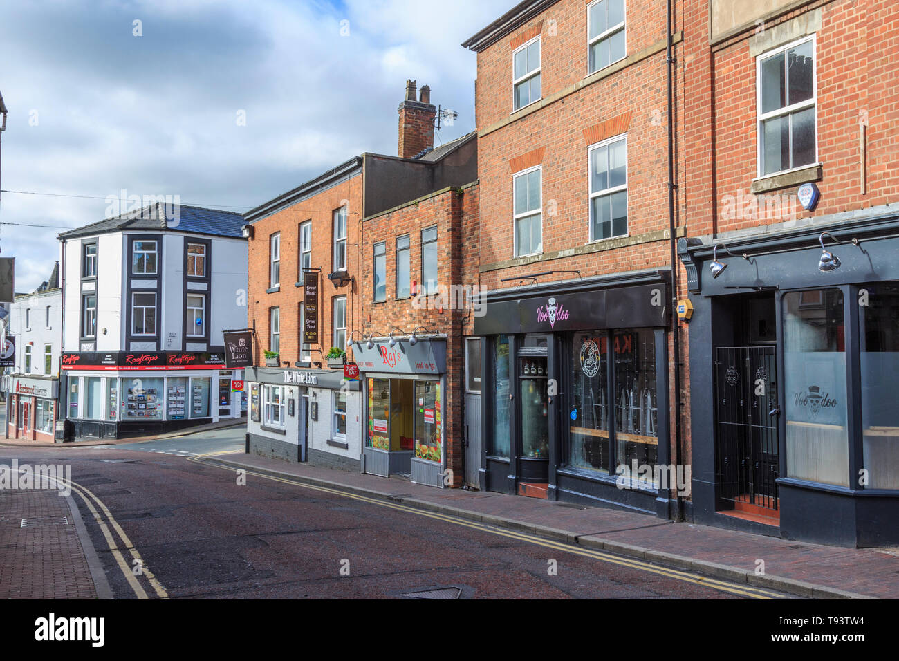 Macclesfield town centre high street hires stock photography and