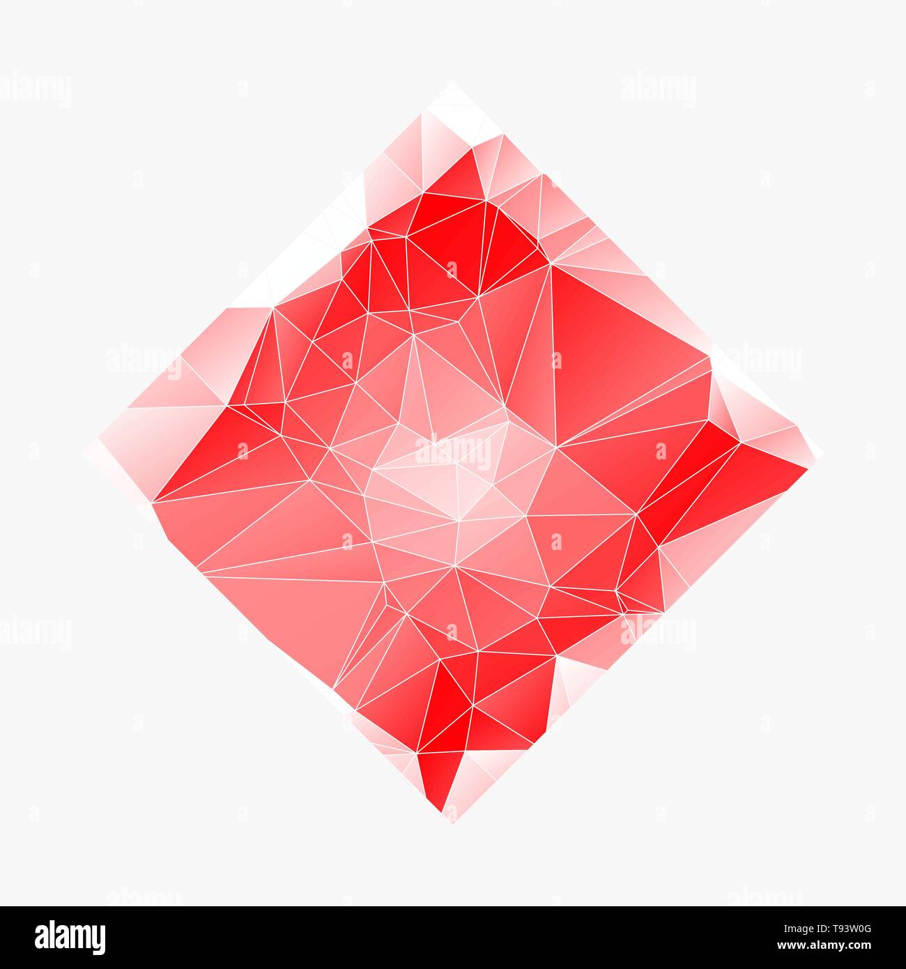 Creative Poligonal Triangle White Red Background with copyspace on it. Low Poly Design. Light Copy Space Color Pattern. eps 10 Stock Vector
