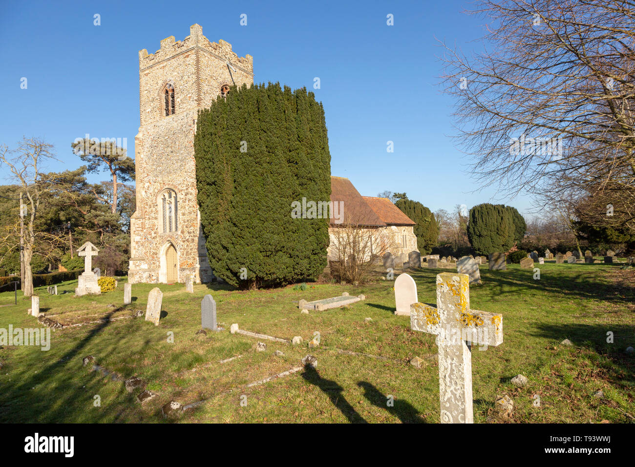 Church of Saints Mary and Martin, Kirton, Suffolk, England, UK Stock