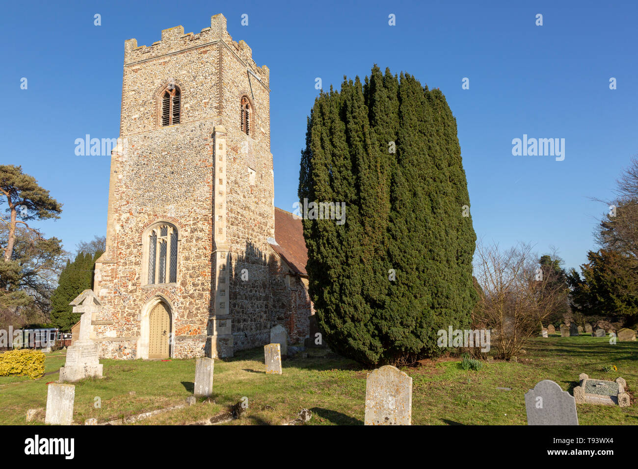 Church of Saints Mary and Martin, Kirton, Suffolk, England, UK Stock