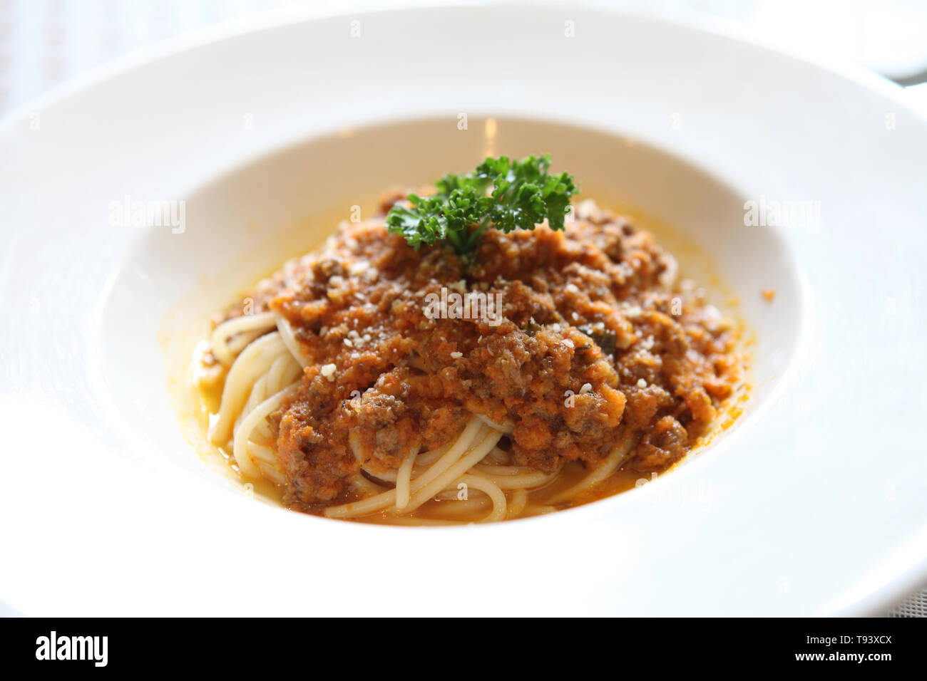 spaghetti beef bolognese Stock Photo Alamy
