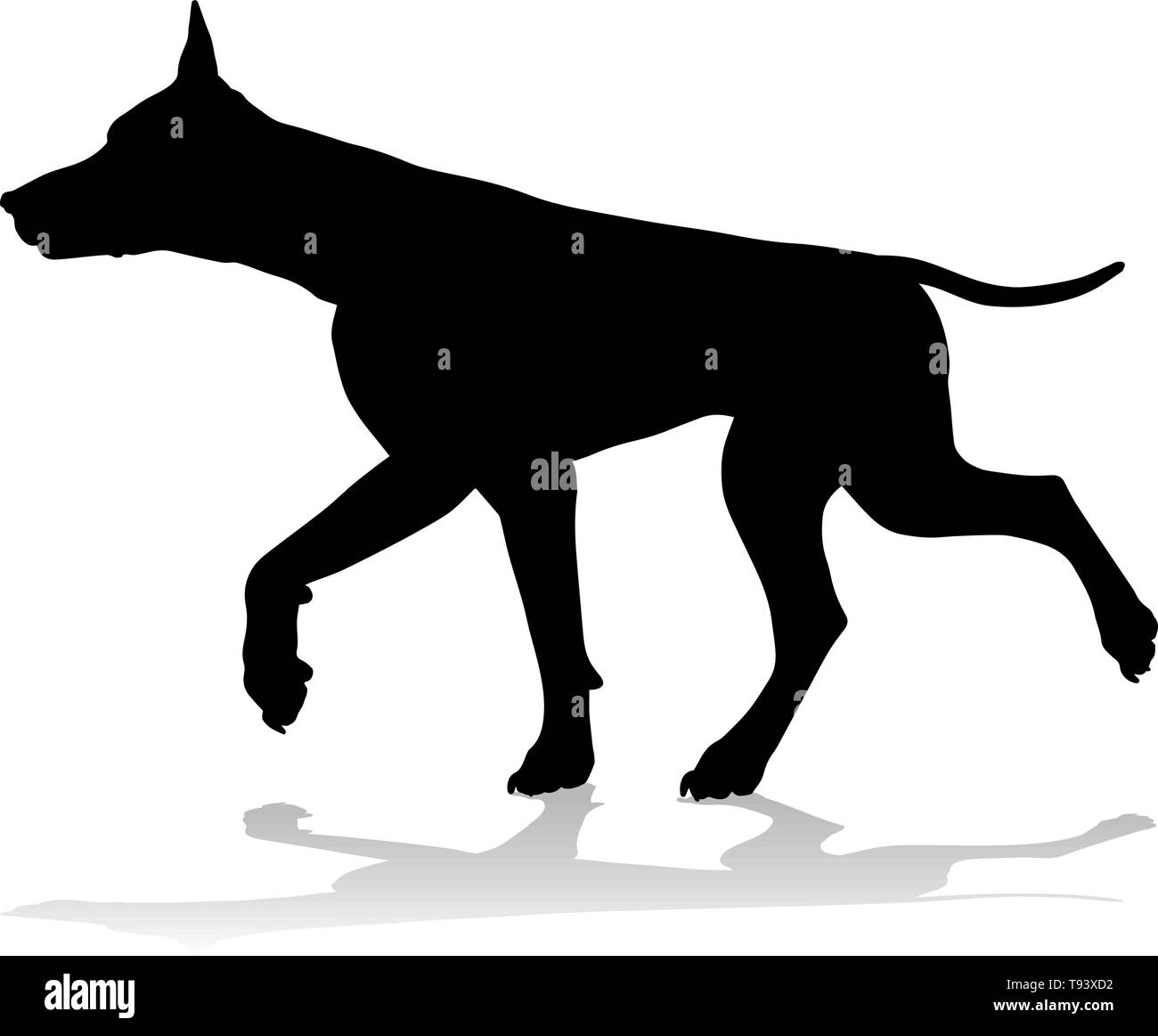 Dog Silhouette Pet Animal Stock Vector