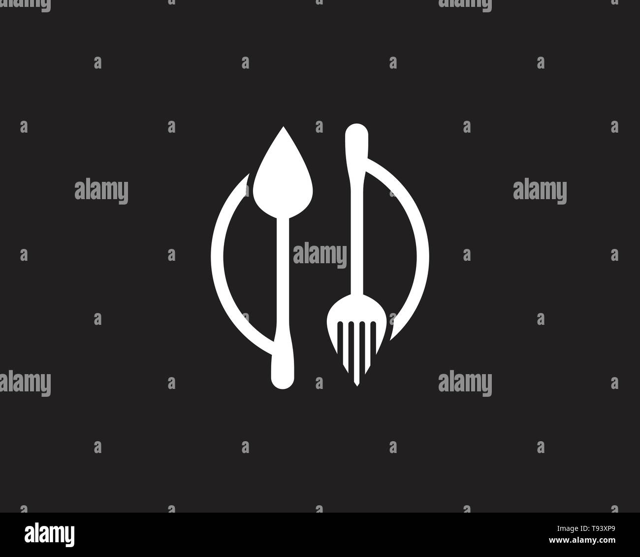 Fork and spoon logo vector Stock Vector Image & Art - Alamy