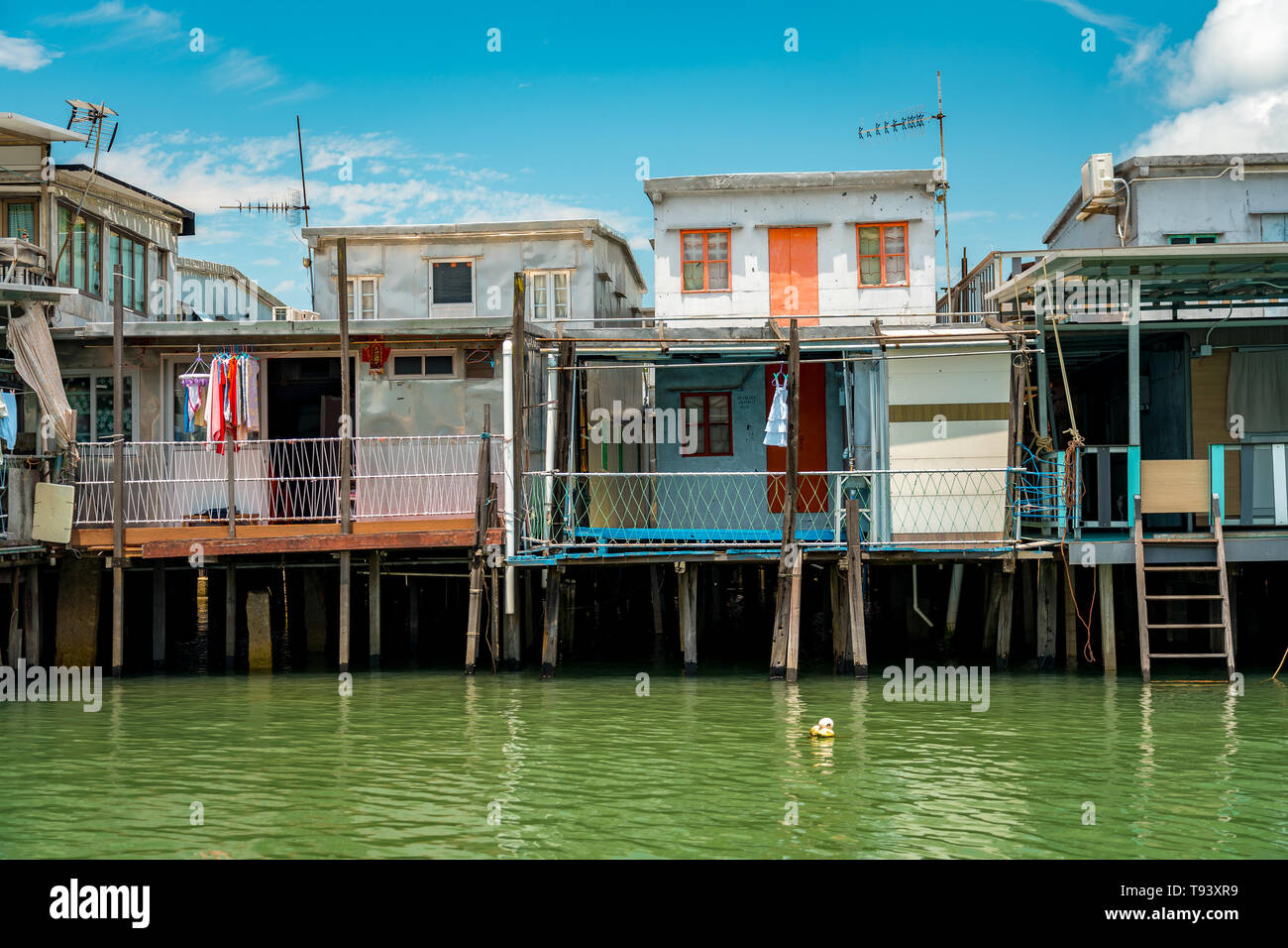 Hong Kong, China Stilt houses in Tai O fishing village Stock Photo