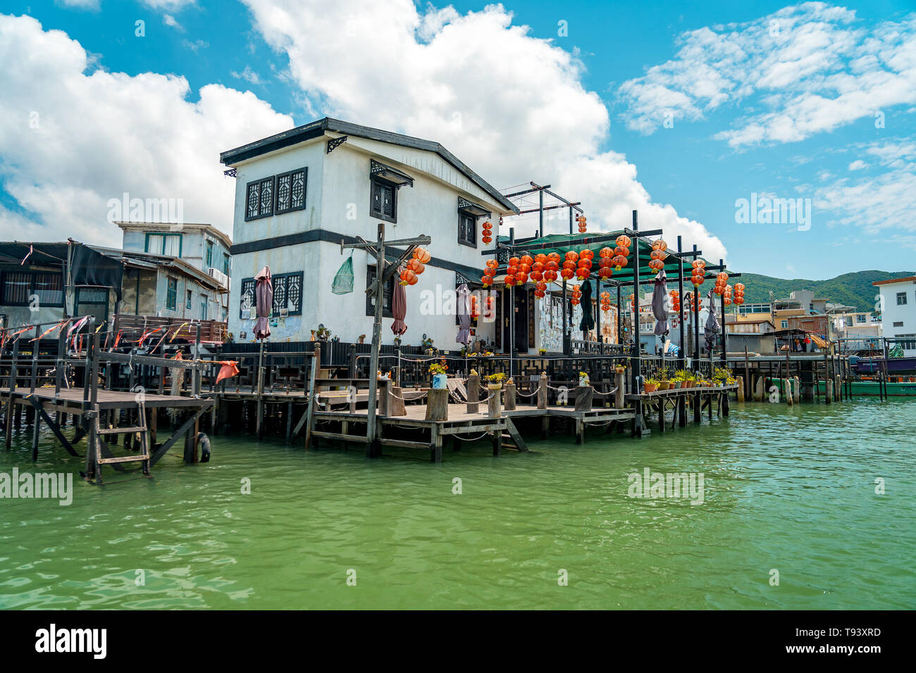 Hong Kong, China Stilt houses in Tai O fishing village Stock Photo