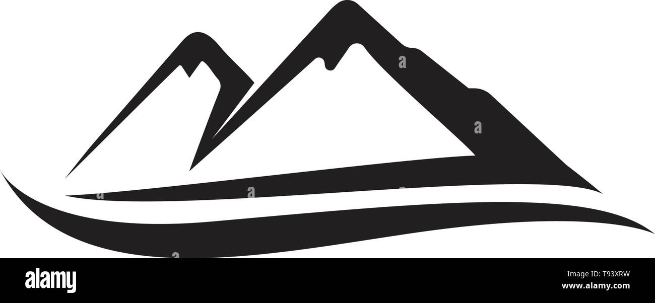 Minimalist Landscape Mountain logo design inspiration Stock Vector ...