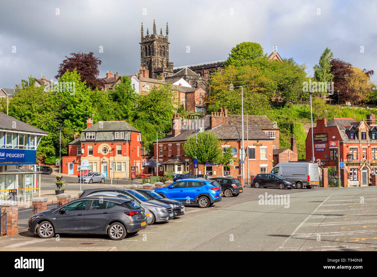 Macclesfield town centre high street hires stock photography and