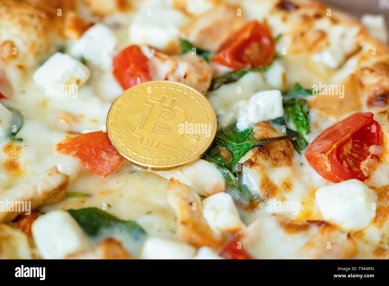 Bitcoin Pizza Day 22 May. concept of buying pizza with bitcoin. Worldwide  Cryptocommunity holiday Stock Photo - Alamy