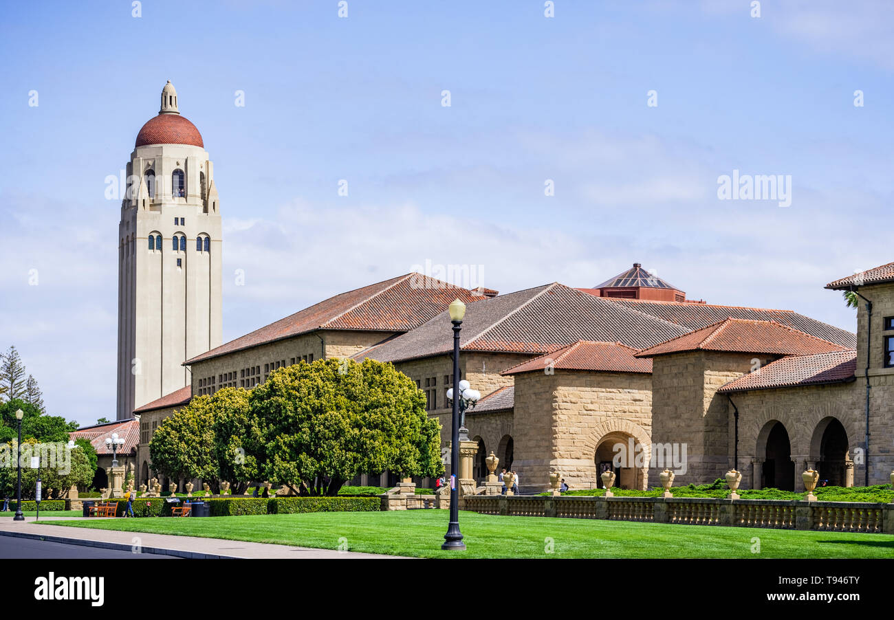 May 9, 2019 Palo Alto / CA / USA - Exterior view of the Main Quad at ...