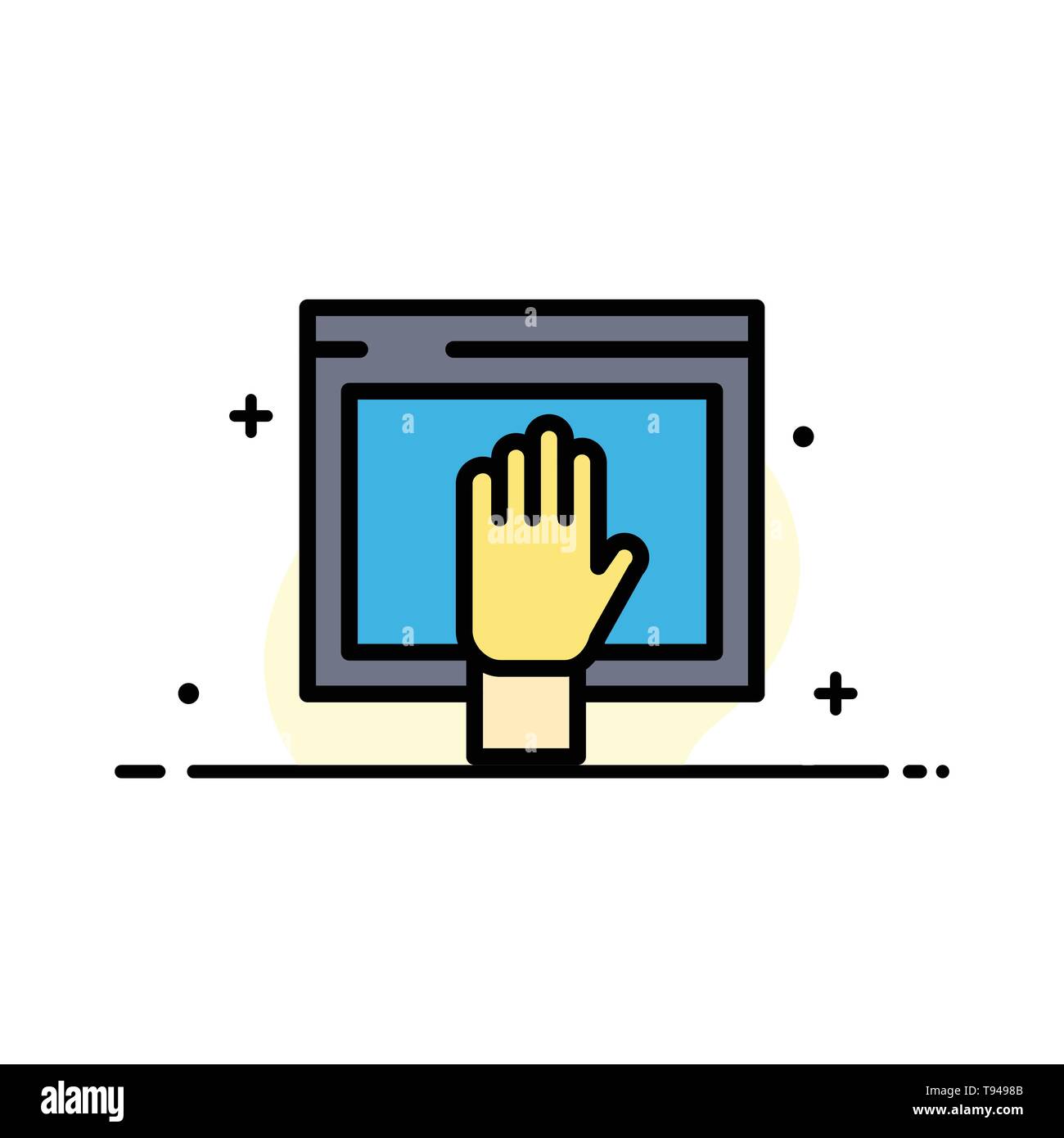 Access Content Free Internet Open Business Flat Line Filled