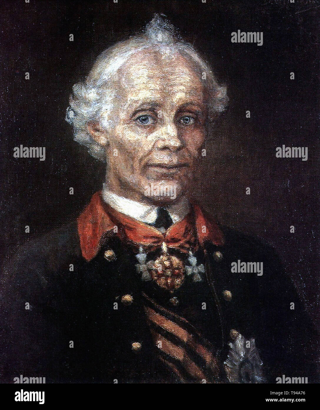 Vasily Surikov - portrait alexander suvorov 1907 Stock Photo