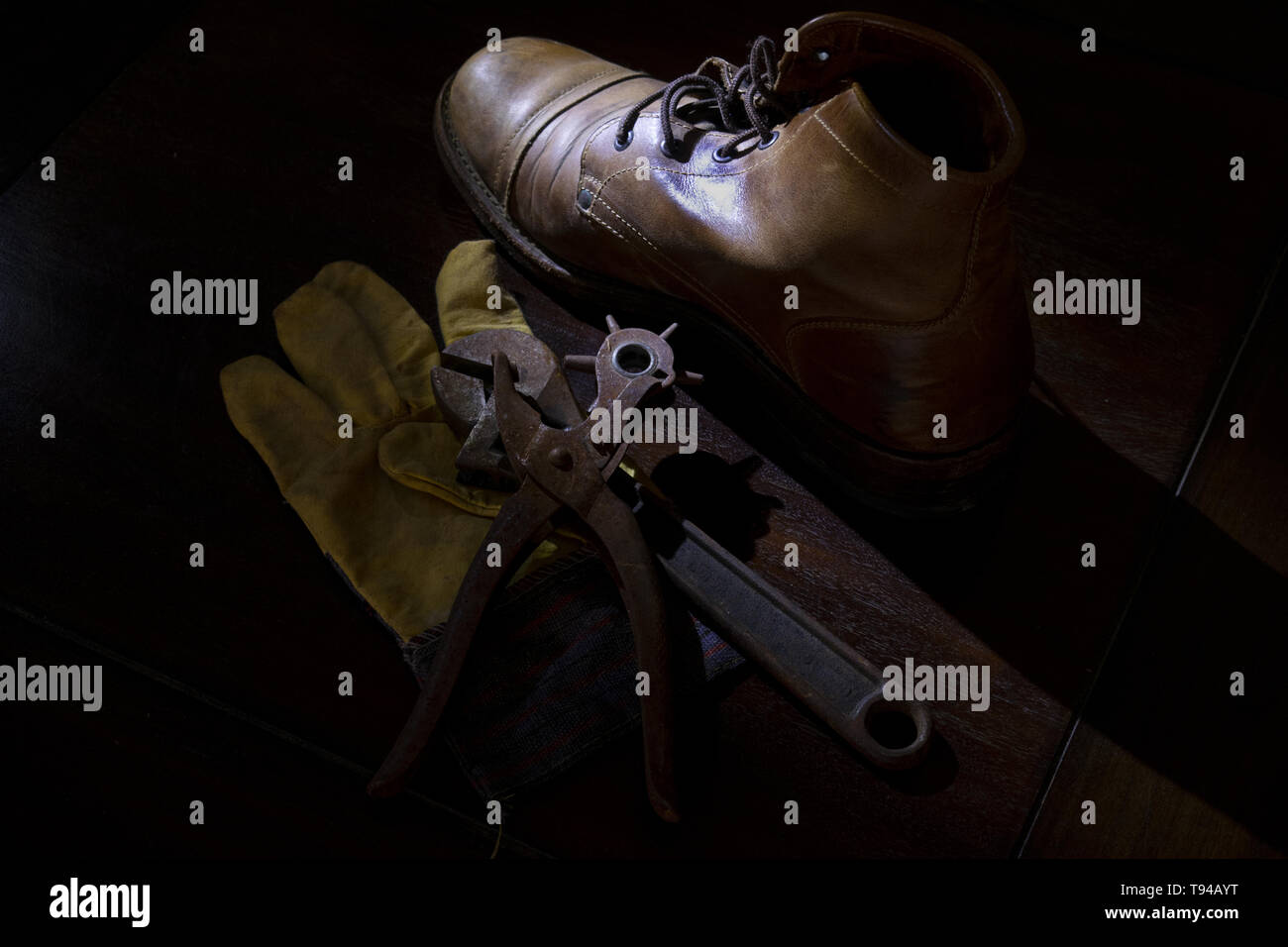 tools of metalworker work photographed in still life Stock Photo