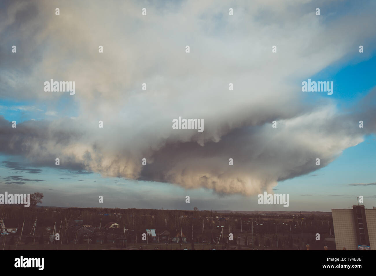 original dark clouds before heavy rain. background of sky and storm ...