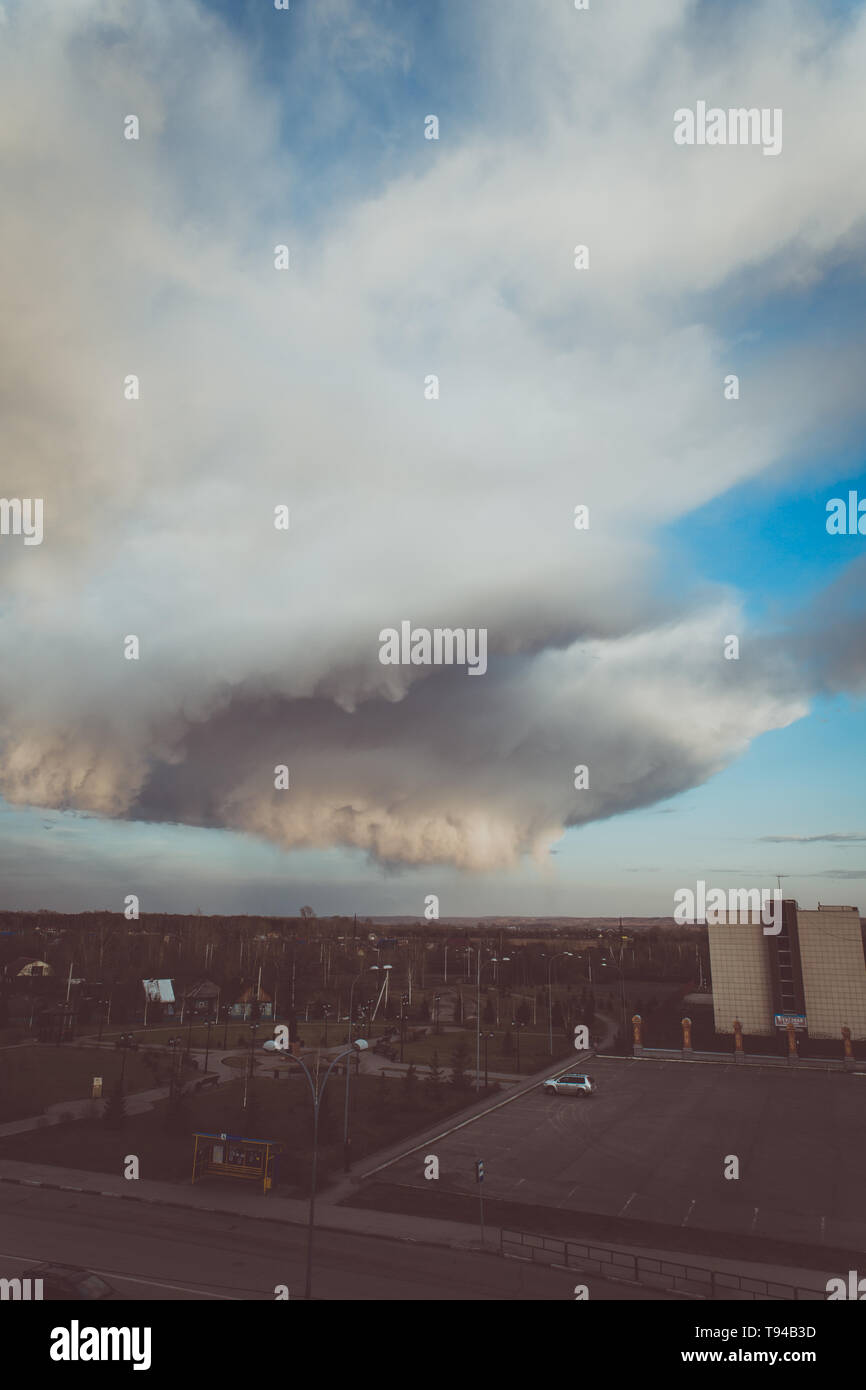 original dark clouds before heavy rain. background of sky and storm ...