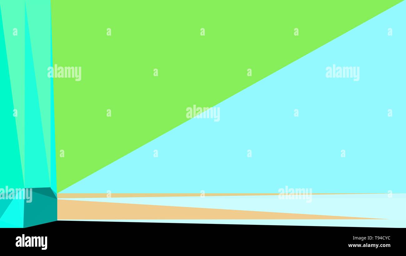 minimalistic triangle geometric background with aqua marine, pastel ...