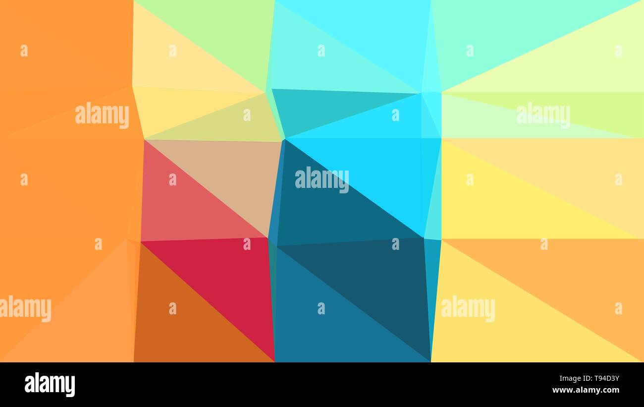 minimalistic triangle geometric background with sandy brown, light sea ...