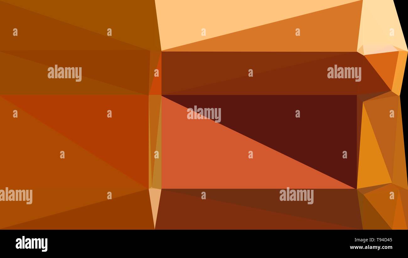 Abstract Geometric Background With Triangles And Saddle Brown