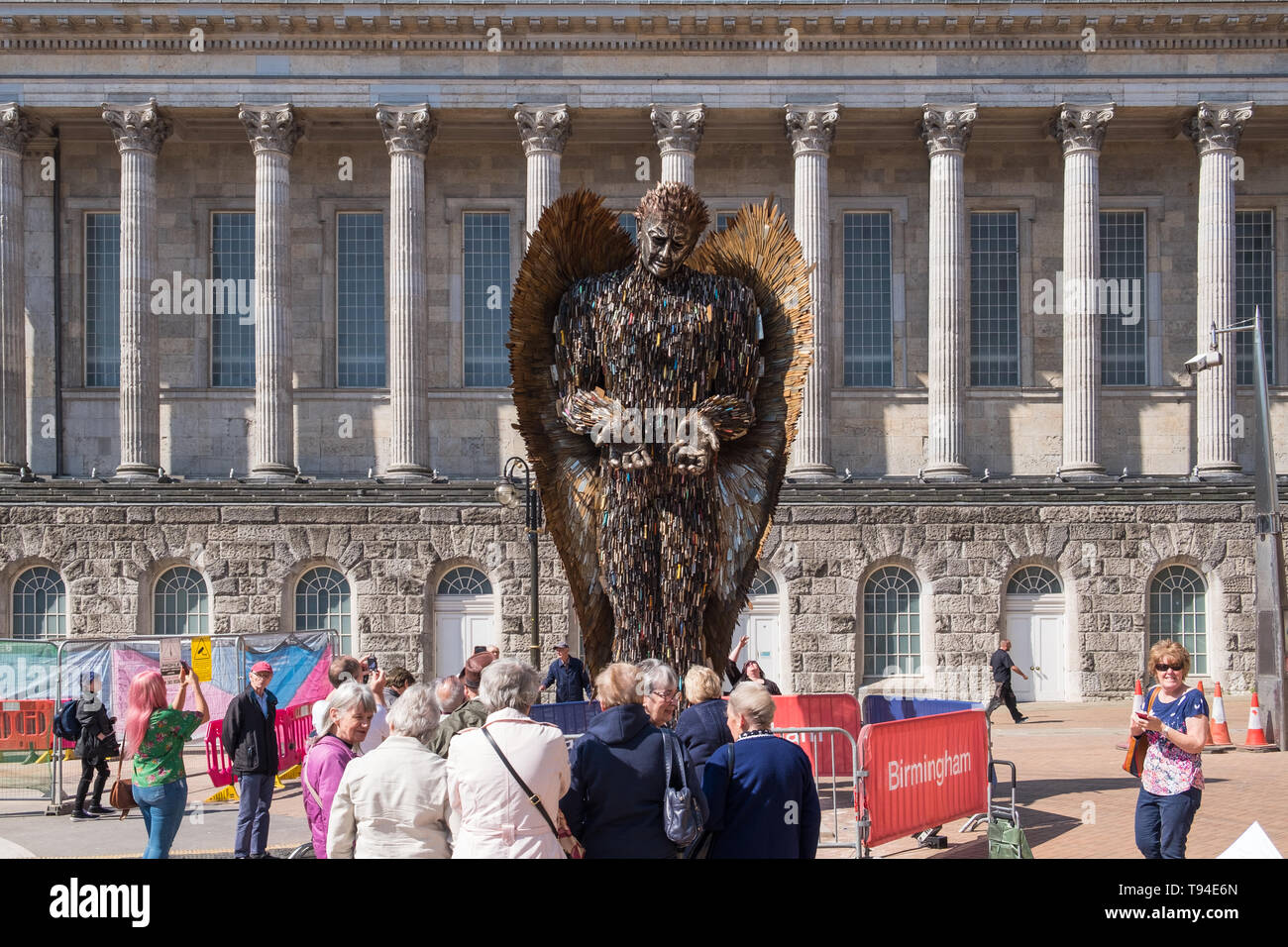 The Knife Angel sculpture by Alfie Bradley is made from thousands of ...