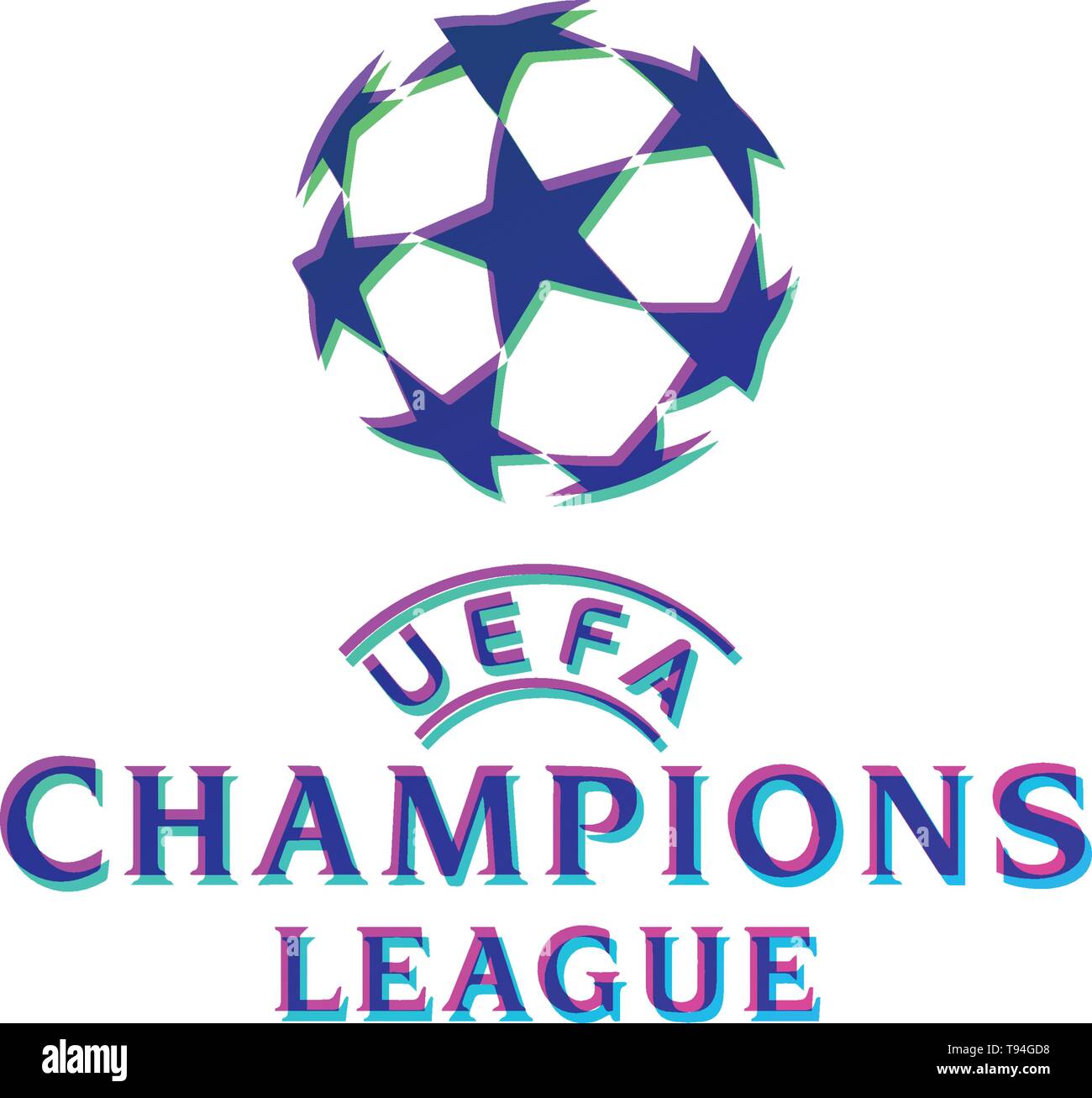 official logo of uefa champions league championship vector isolated Stock Vector