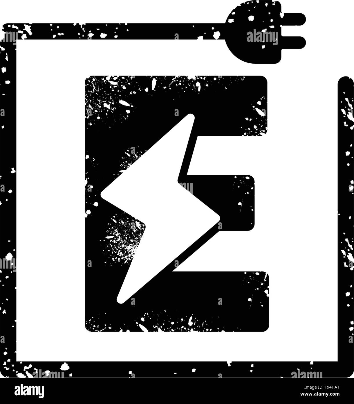 flash logo initial e symbol electrical vector icon element isolated vector Stock Vector Image