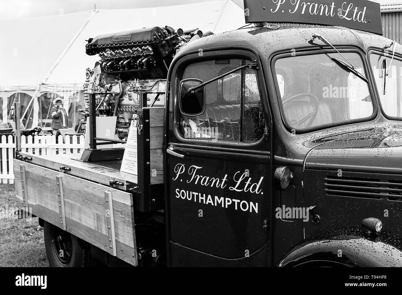 A 1940's Bedford K type truck on static display at Goodwood Revival 2017 Stock Photo