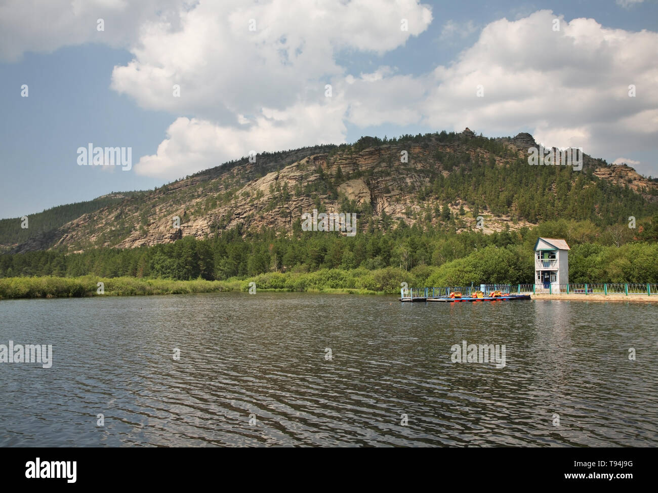 Lake Pasheno near Karkaralinsk. Karaganda Oblast. Kazakhstan Stock Photo