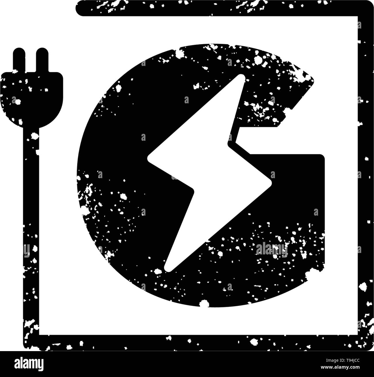 flash logo initial g symbol electrical vector icon element isolated