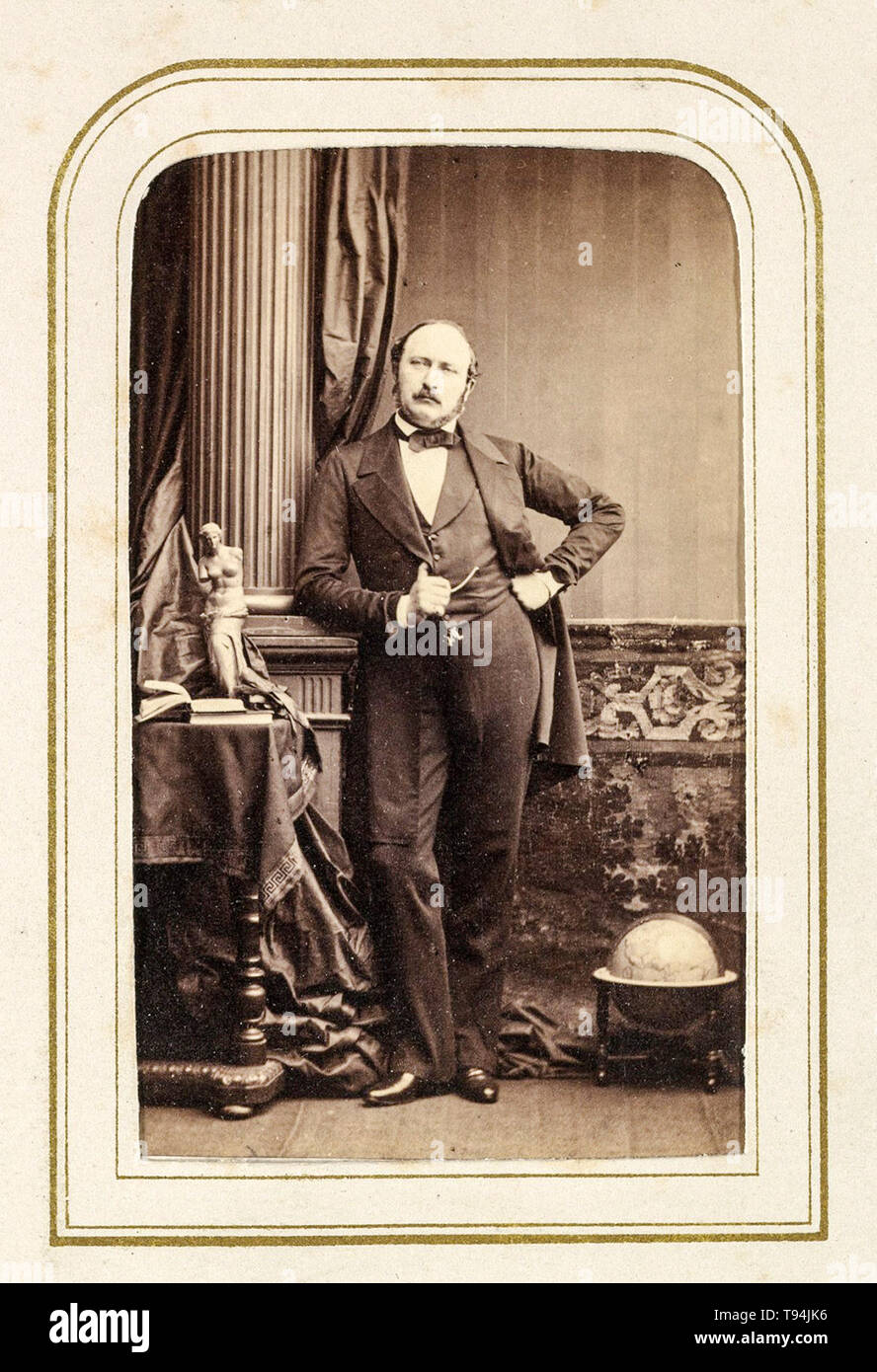 Prince Albert, portrait photograph, standing, circa 1860s by F, Joubert Stock Photo